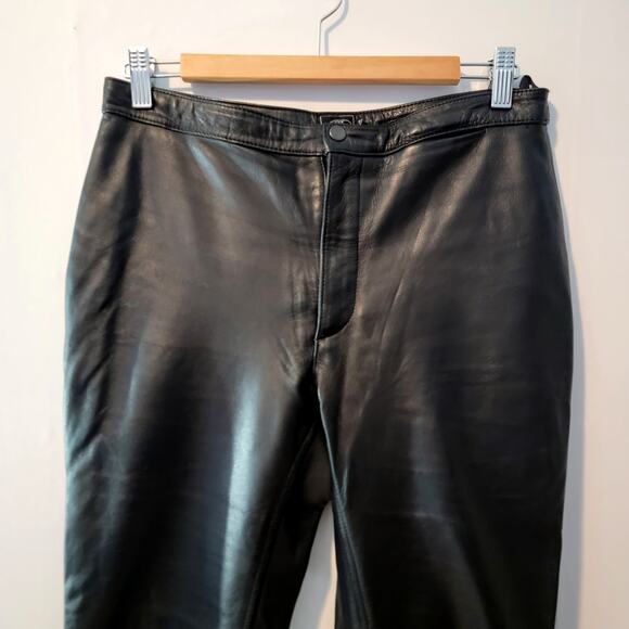 Steve Madden Vintage 100% Leather Black Pants Size 8 - Picture 5 of 11